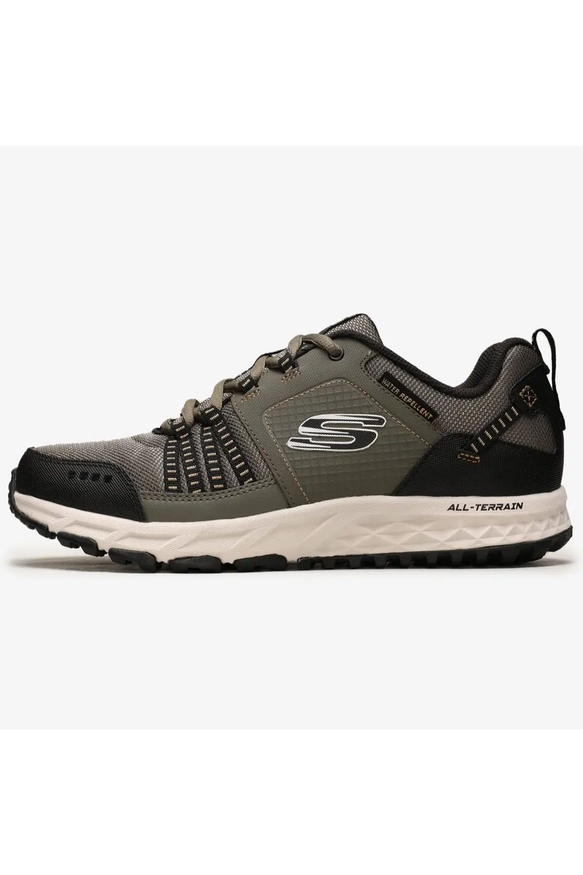 Skechers Escape Plan Trail Leather Memory Foam Mens Outdoor Shoes Hakiki Deri Hafızalı Taban Su itici Erkek Outdoor Ayakkabı Haki