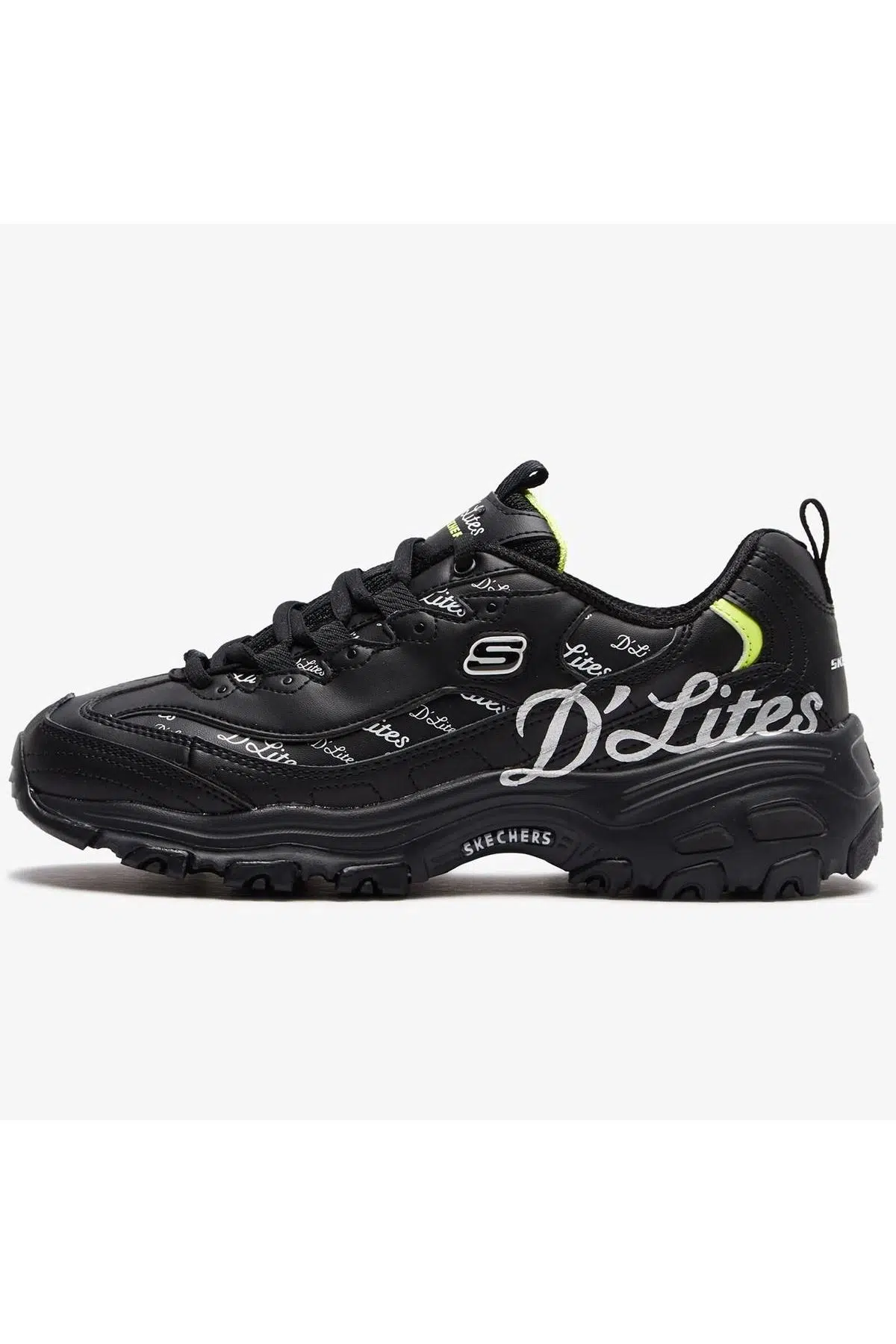 Skechers D'Lites Memory Foam Womens Sneaker Black Hafızalı Taban Kadın Günlük Spor Ayakkabı Siyah