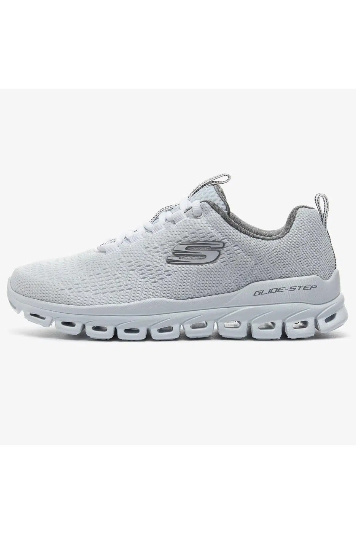 Skechers Glide - Step - Fasten Up Memory Foam Mens Sneaker Hafızalı Taban Erkek Günlük Spor Ayakkabı Beyaz