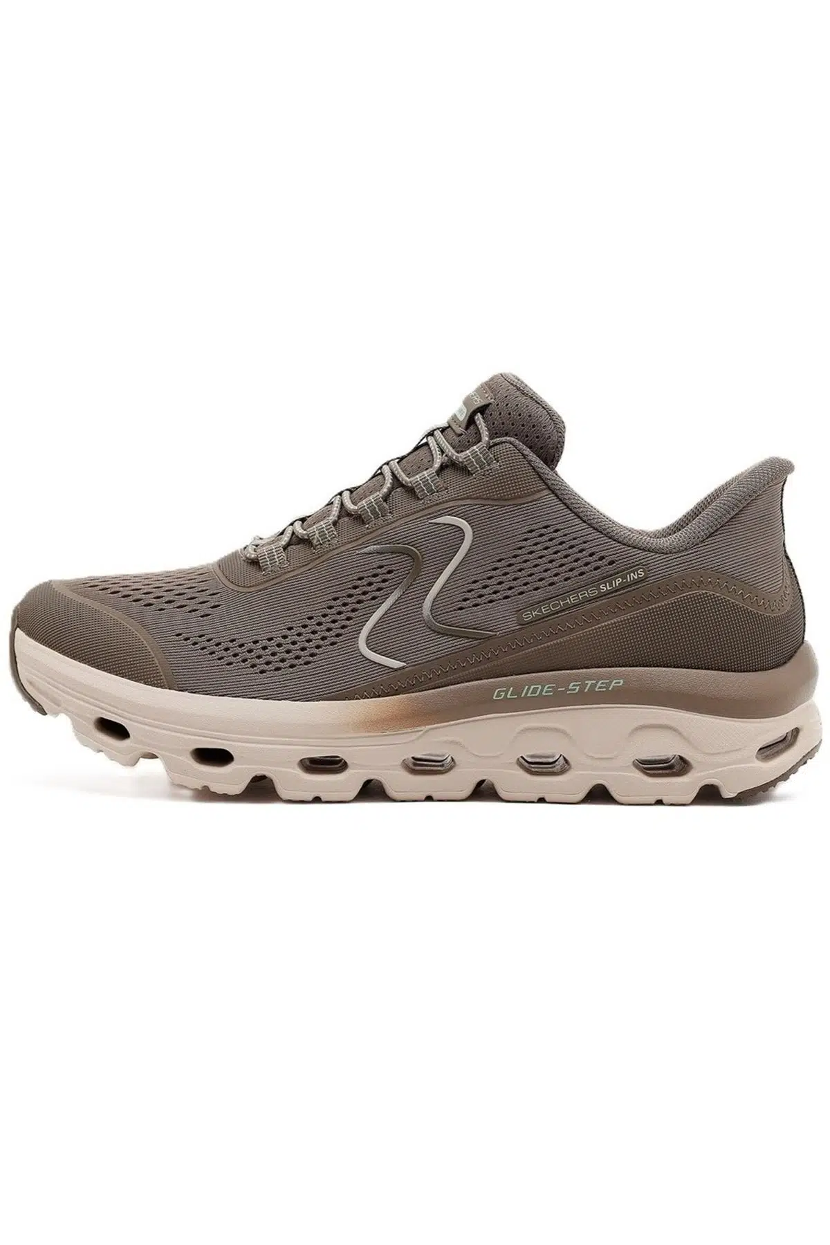 Skechers Glide-Step Sole Memory Foam Womens Sneaker Lastik Bağcıklı Hafızalı Taban Kadın Günlük Spor Ayakkabı Kahverengi