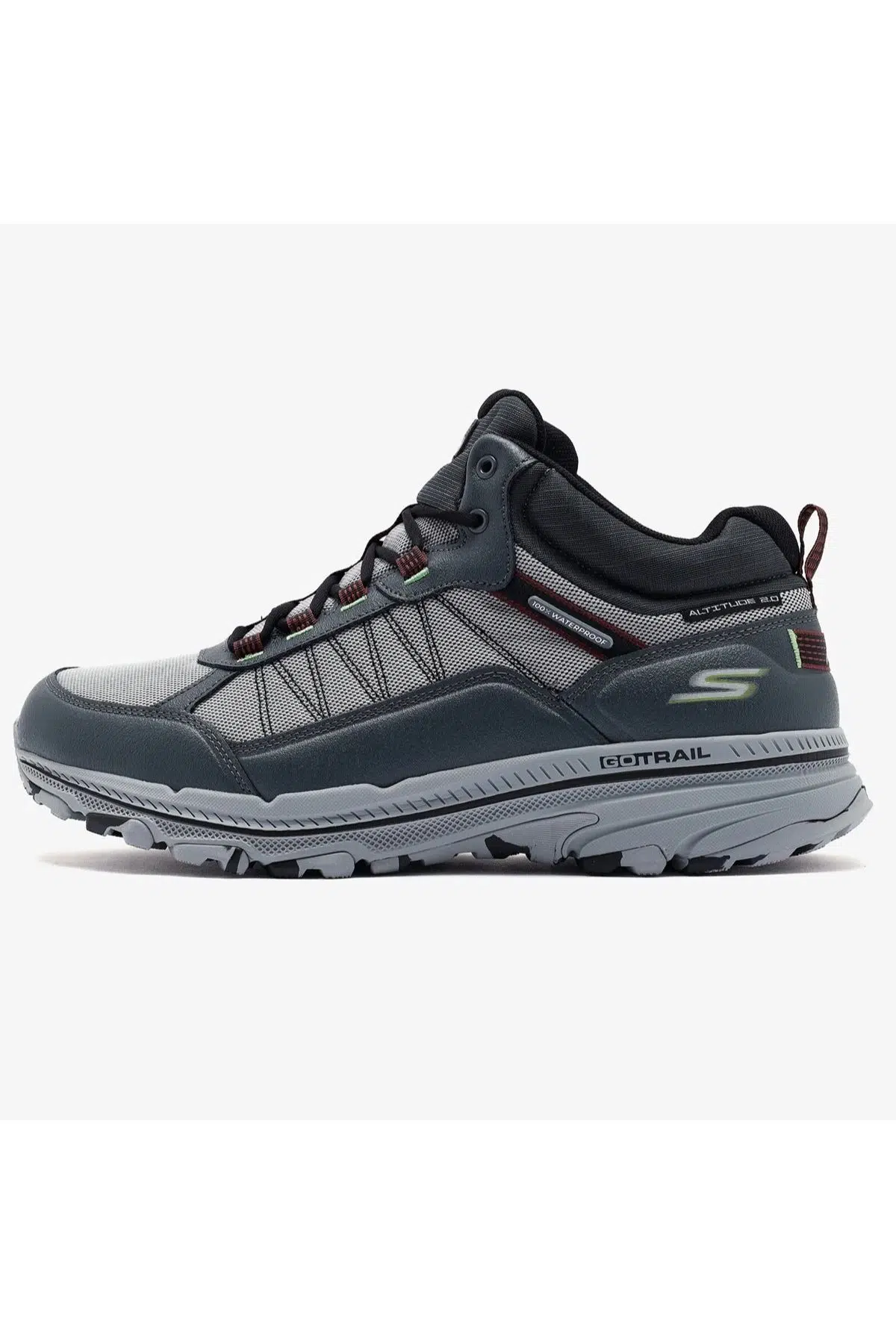 Skechers Go Run Trail Altutide 2.0 Splashprof Leather Waterproff Mens Outdoor Both Hakiki Deri Su Geçirmez Erkek Outdoor Bot Gri