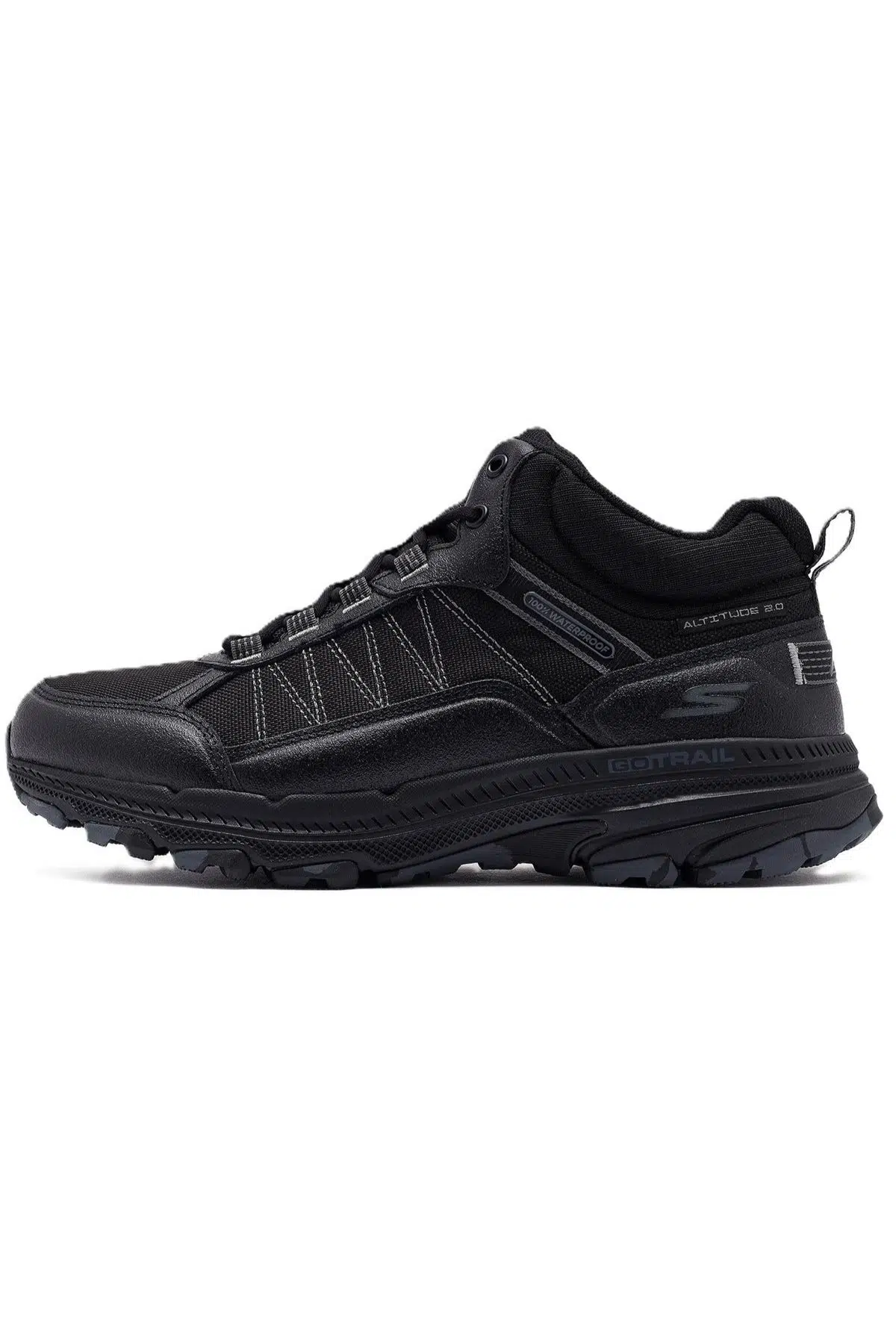 Skechers Go Run Trail Altutide 2.0 Splashprof Leather Waterproff Mens Outdoor Both Hakiki Deri Su Geçirmez Erkek Outdoor Bot Siyah