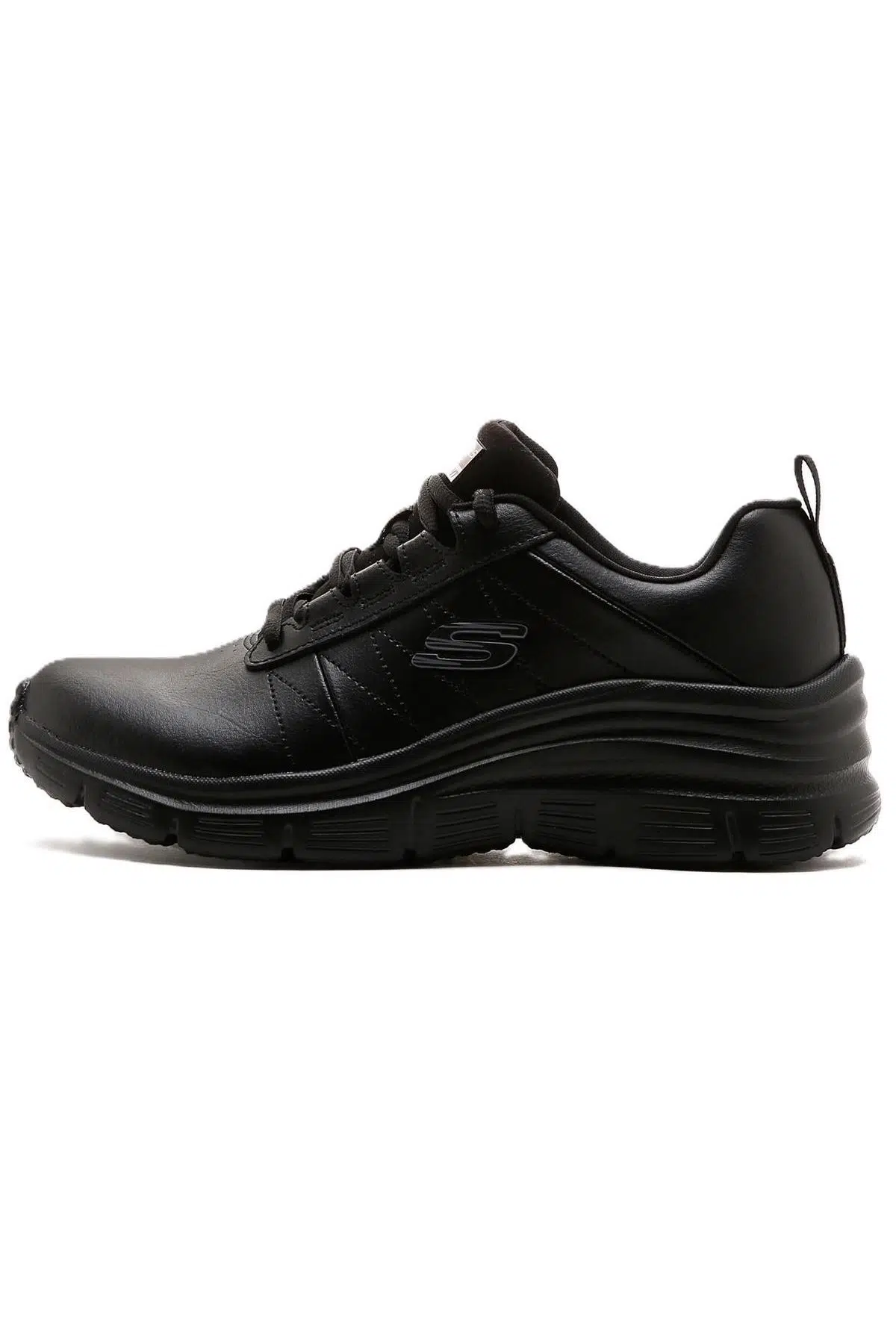 Skechers Fashion Fit-Effortless Memory Foam Leather Womens Sneaker Black Hafızalı Taban Hakiki Deri Kadın Günlük Spor Ayakkabı Siyah 149.473TK BBK FS 