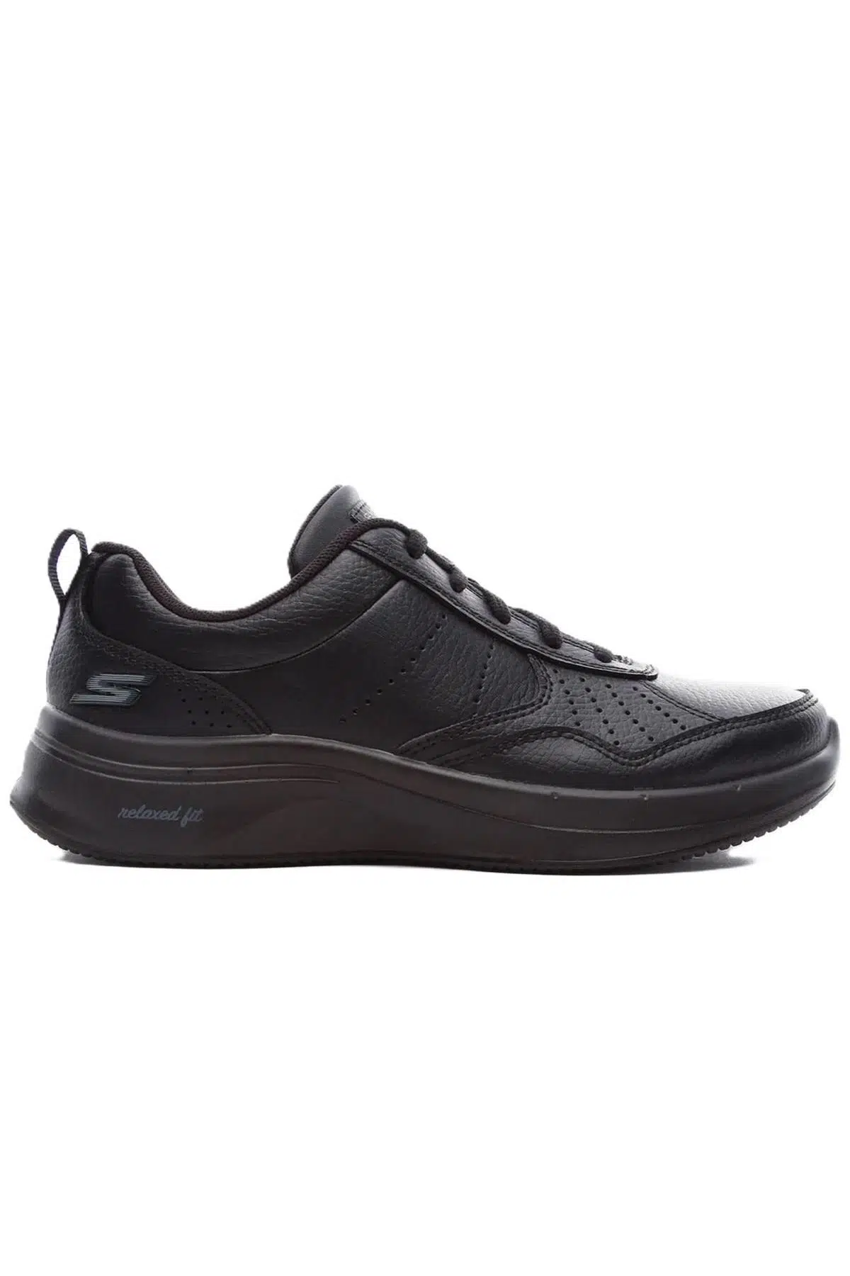 Skechers Go Walk Steady Womens Leather Sneaker Black Hakiki Deri Kadın Günlük Spor Ayakkabı Siyah