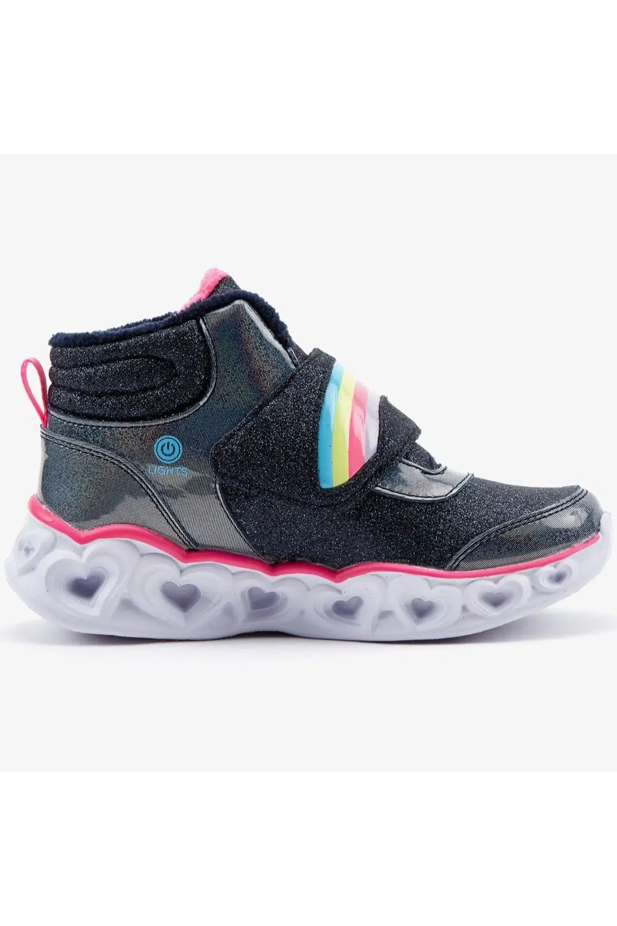 Skechers Heart Lights - Brilliant Rainbow Kız Çocuk Günlük Spor Ayakkabı Lacivert Pembe