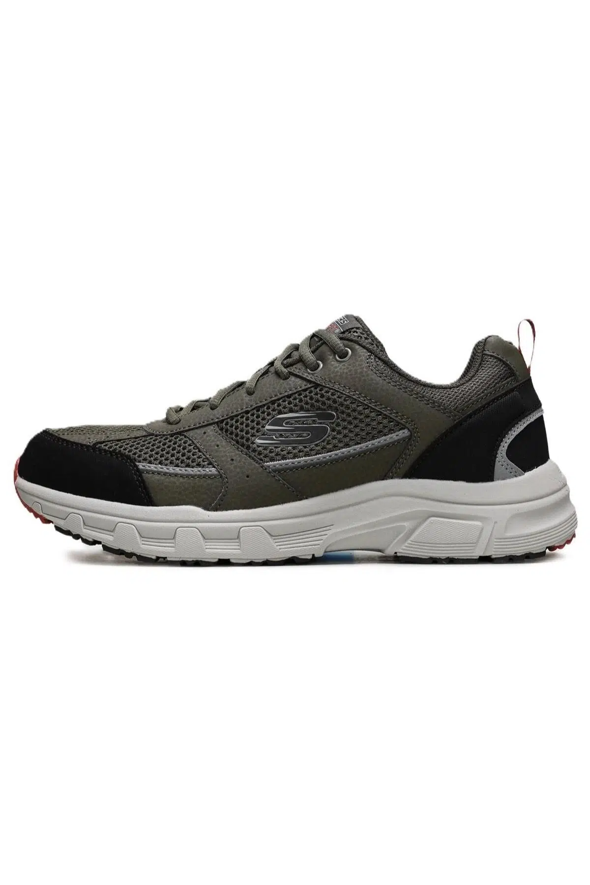 Skechers Oak Canyon-Verketta Mens Leather Outdoor Shoes Hakiki Deri Erkek Outdoor Yürüyüş Ayakkabısı Yeşil