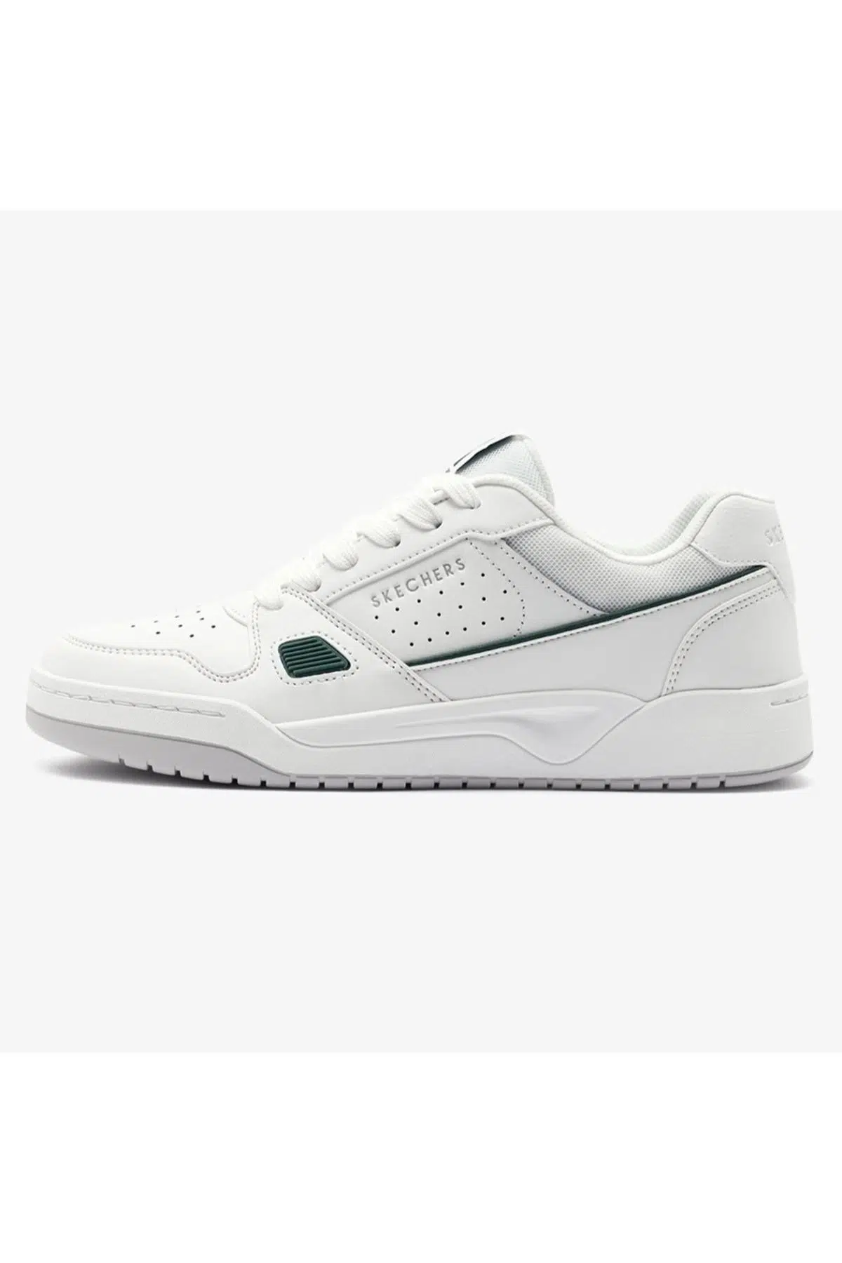 Skechers Koopa Tiebreak Low Memory Foam Leather Mens Sneaker Hafızalı Taban Hakiki Deri Erkek Günlük Spor Ayakkabı Beyaz
