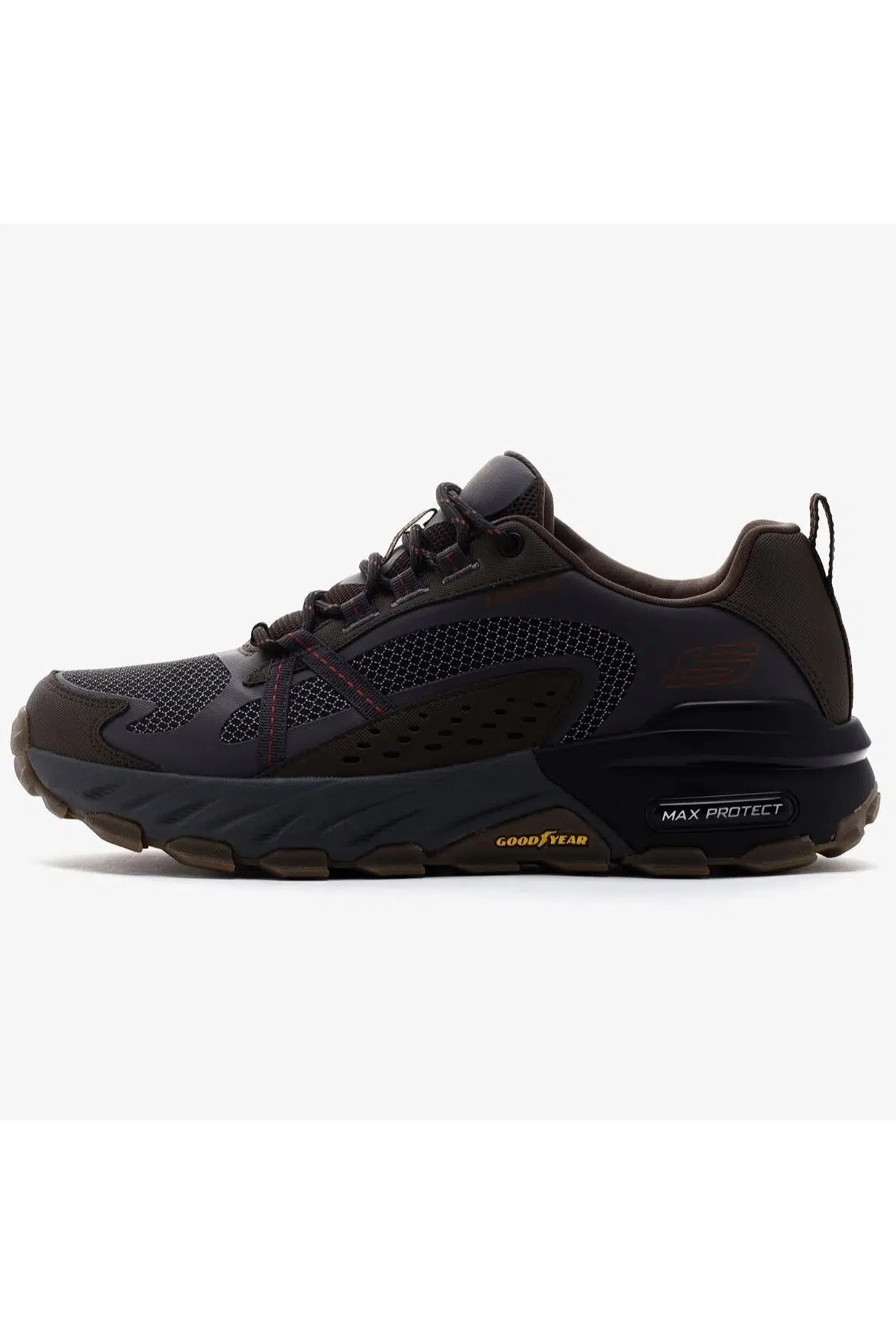 Skechers Max Protect Leather Water Repellent Memory Foam Mens Outdoor Shoes Hakiki Deri Hafızalı Taban Su İtici Erkek Outdoor Ayakkabı Kahverengi