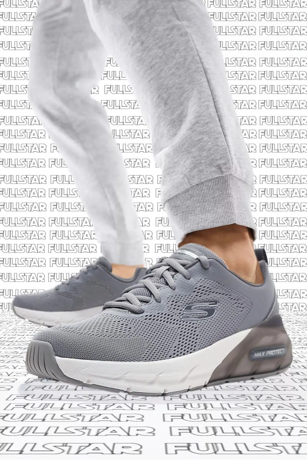 Skechers Max Protect Sport Safeguard Memory Foam Sneaker Hafızalı Taban Spor Ayakkabı Gri