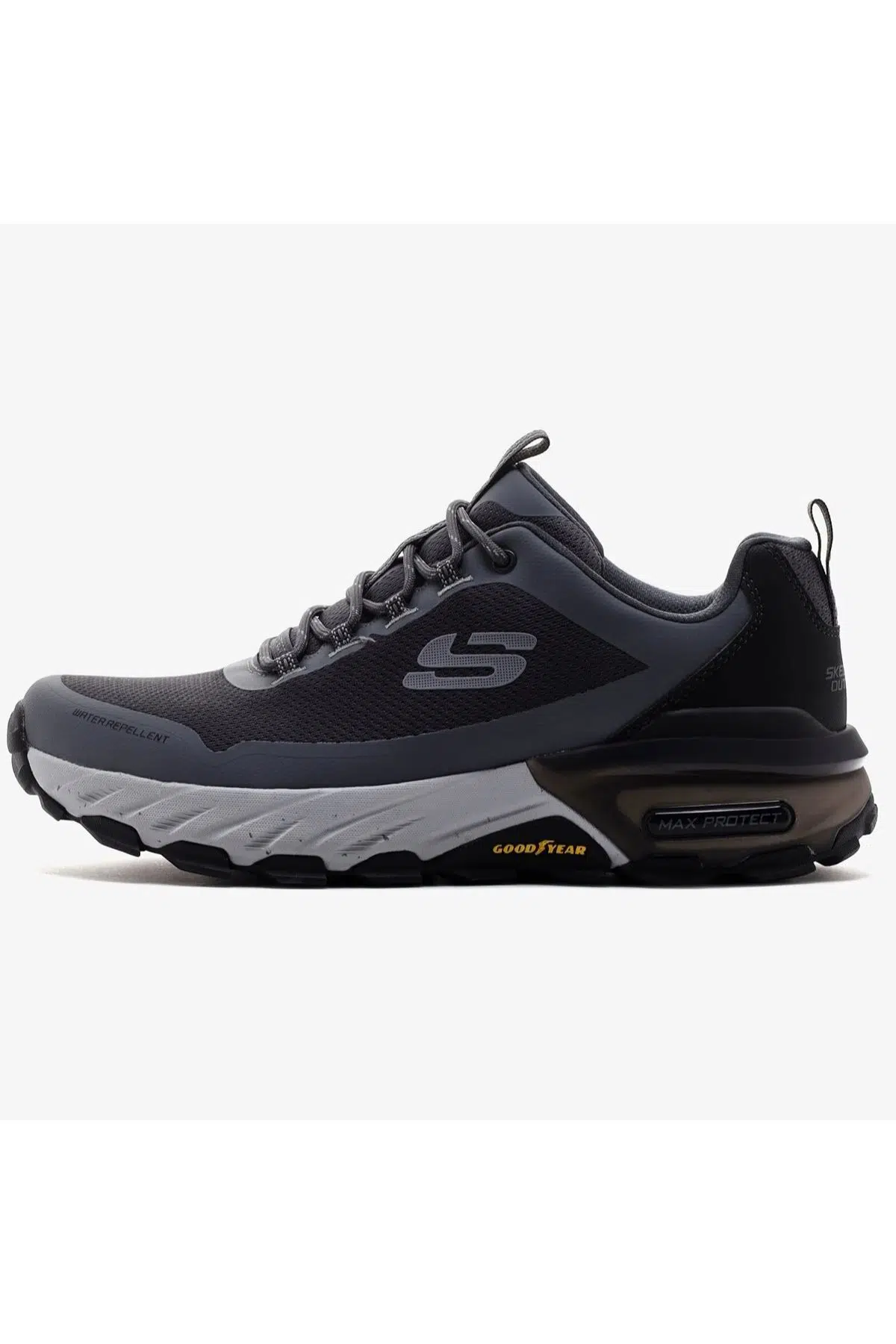 Skechers Max Protect Water Repellent Memory Foam Mens Sneaker Hafızalı Taban Su İtici Erkek Outdoor Yürüyüş Ayakkabısı Gri
