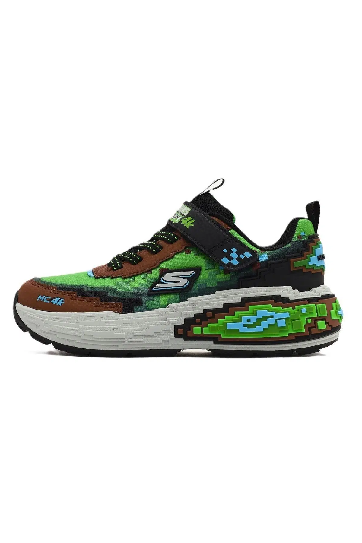 Skechers Mega-Craft 4 K Kids Sneaker Lastik Bağcıklı Cırtlı Çocuk Ayakkabısı Yeşil