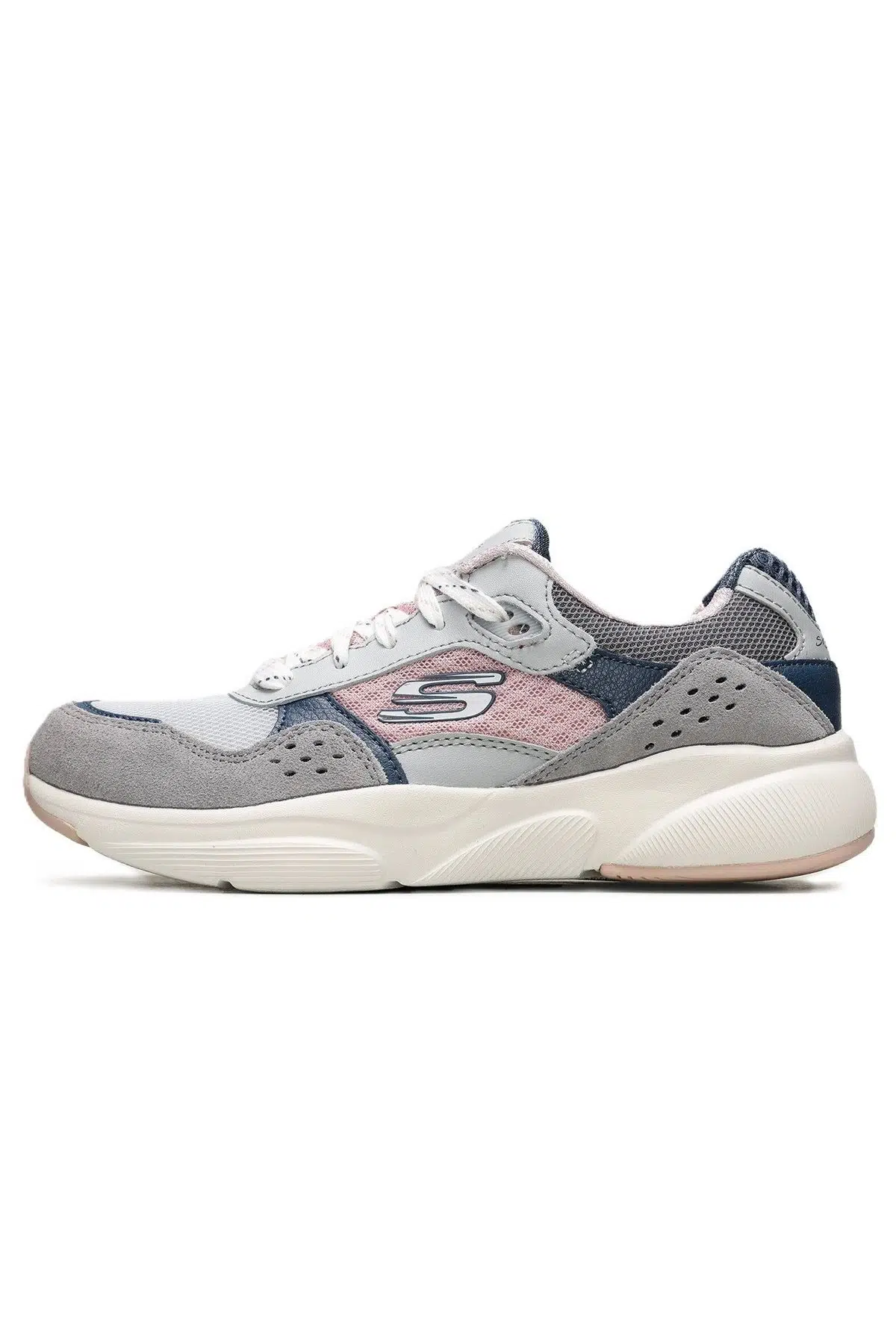 Skechers Meridian-Charted Memory Foam Womens Sneaker Hafızalı Taban Hakiki Deri Kadın Günlük Spor Ayakkabı Gri