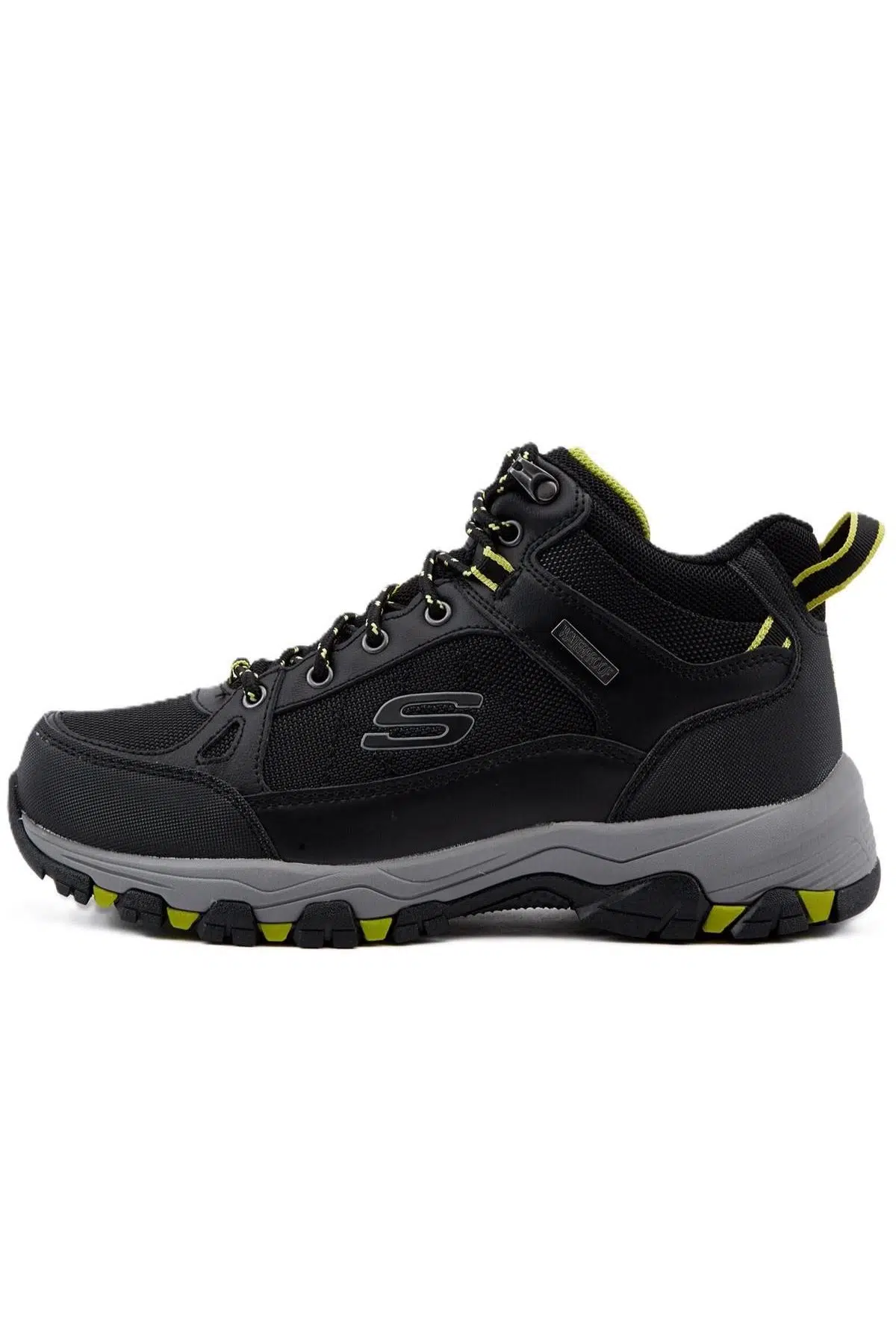 Skechers Selmen Mens Memory Foam Waterproof Leather Outdoor Boot Black Hafızalı Taban Su Geçirmez Hakiki Deri Erkek Bot Siyah 