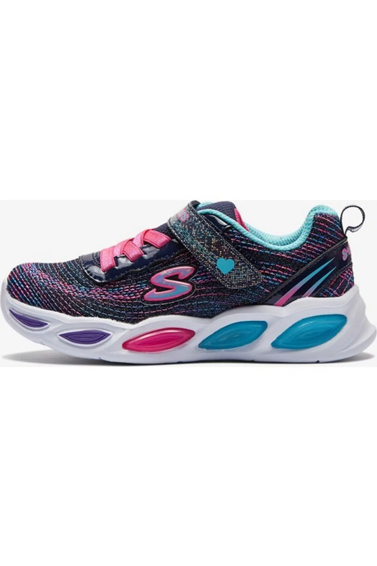Skechers Shimmer Beams Kız Çocuk Lacivert Işıklı Spor Ayakkabı-20300N Nvmt