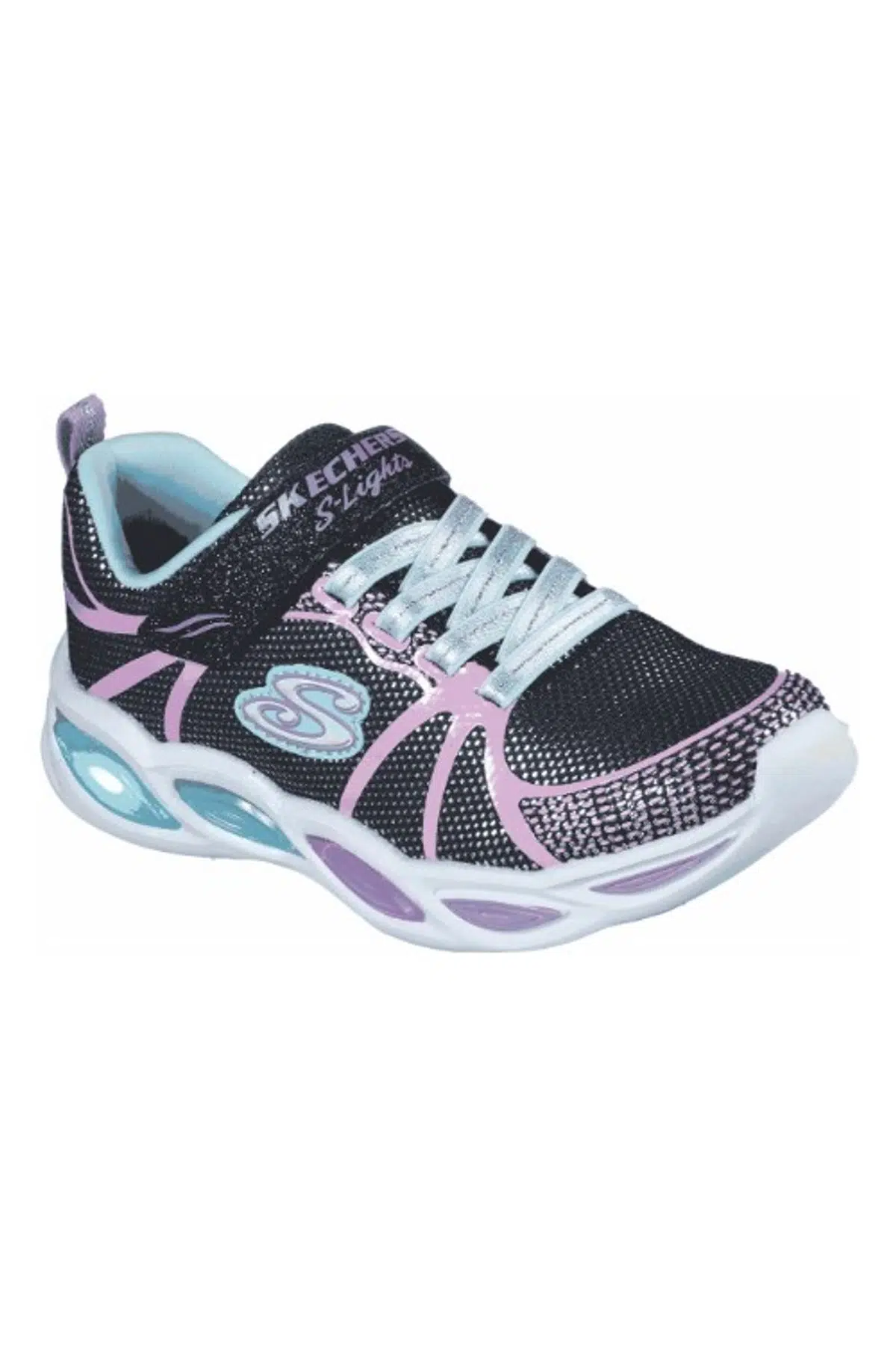 Skechers Shimmer Beams-Sporty Glow Işıklı Kız Çocuk Siyah Spor Ayakkabı 302042L BKMT