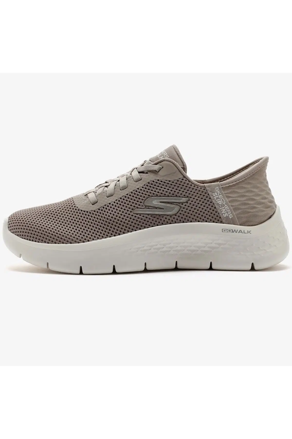 Skechers Slip-ins Go Walk Flex-Grand Entrance Womens Walking Shoes Lastik Bağcıklı Kadın Yürüyüş Ayakkabısı Bej