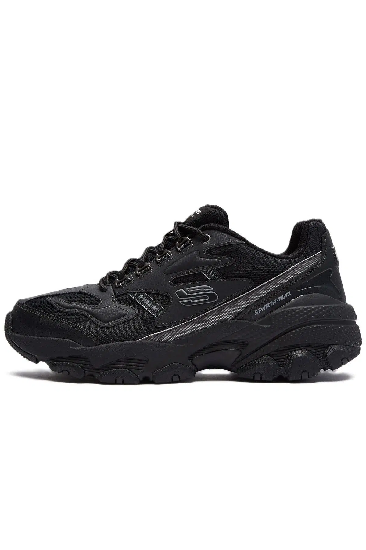 Skechers Sparta-Max-Dynarol Memory Foam Leather Mens Sneaker Hafızalı Taban Hakiki Deri Erkek Günlük Spor Ayakkabı Siyah