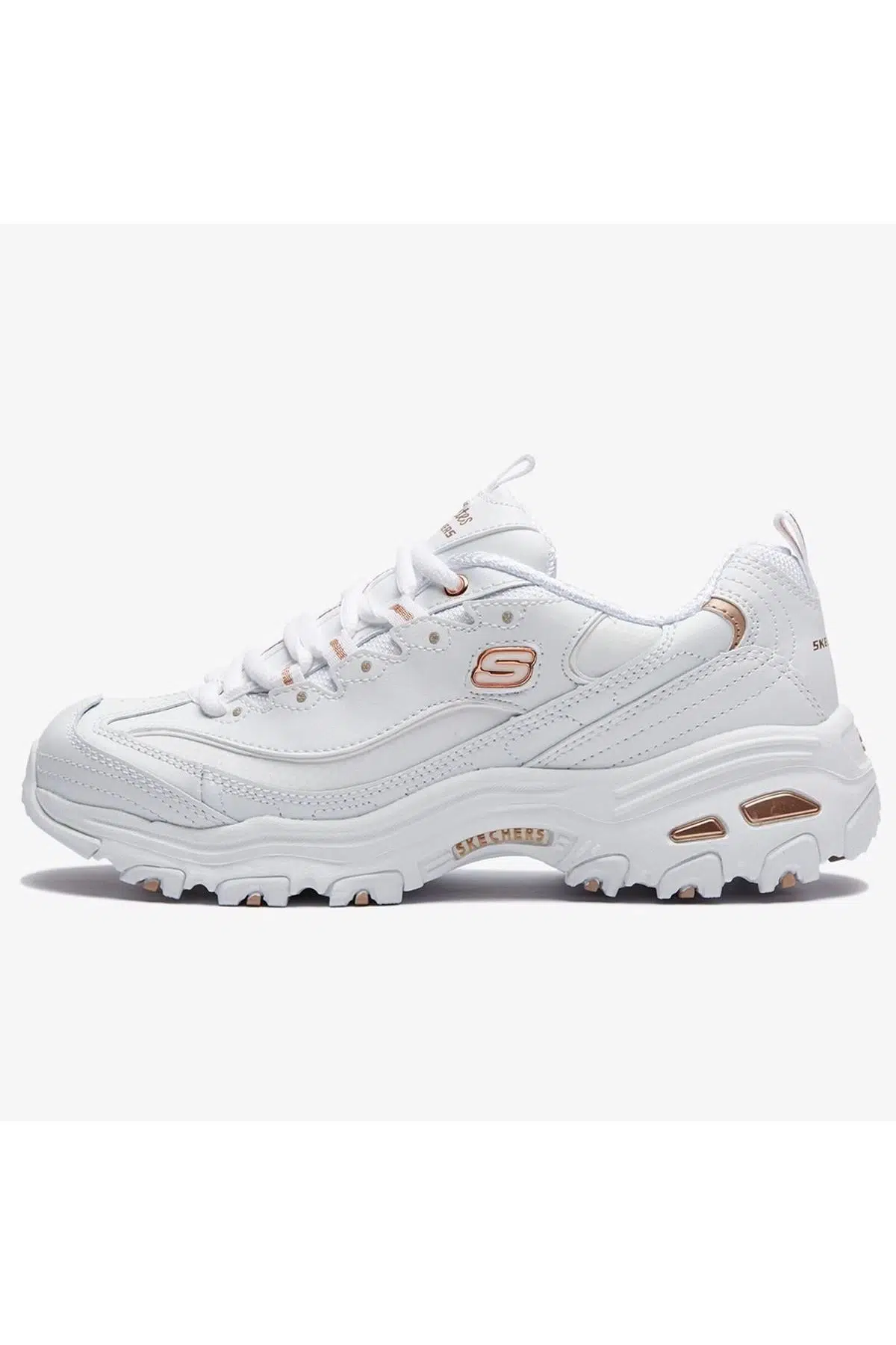 Skechers Summits Air Cooled Memory Foam D'lites Fresh Start Leather Sneaker Hakiki Deri Hafızalı Taban Günlük Spor Ayakkabı Beyaz