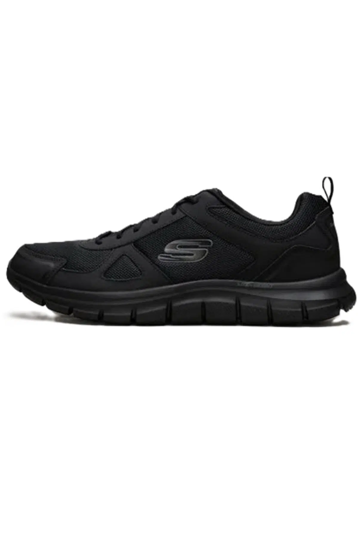Skechers Track-Scloric Memory Foam Leather Mens Sneaker Hafızalı Taban Hakiki Deri Erkek Günlük Spor Ayakkabı Siyah