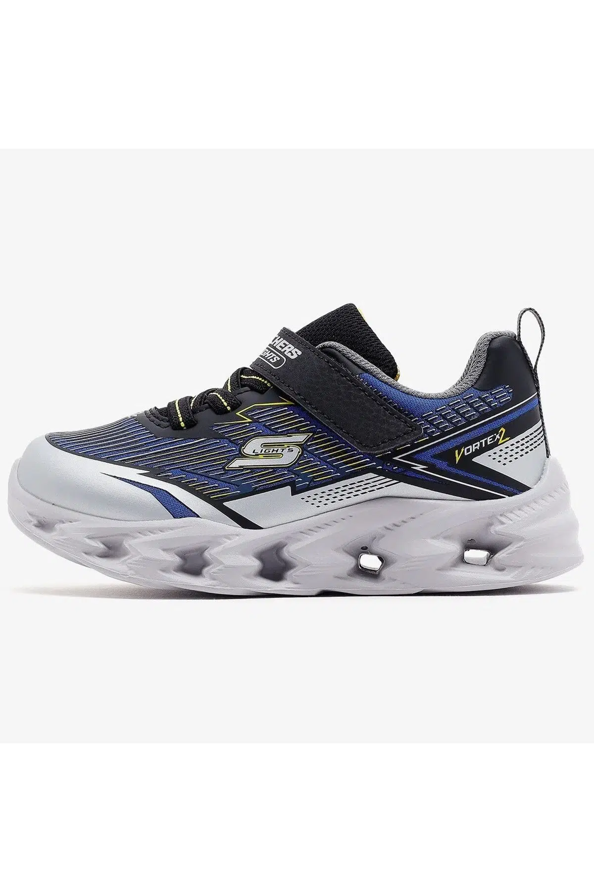 Skechers Vortex 2.0 Kids Sneaker Cırt Cırtlı Işıklı Çocuk Ayakkabısı Gri