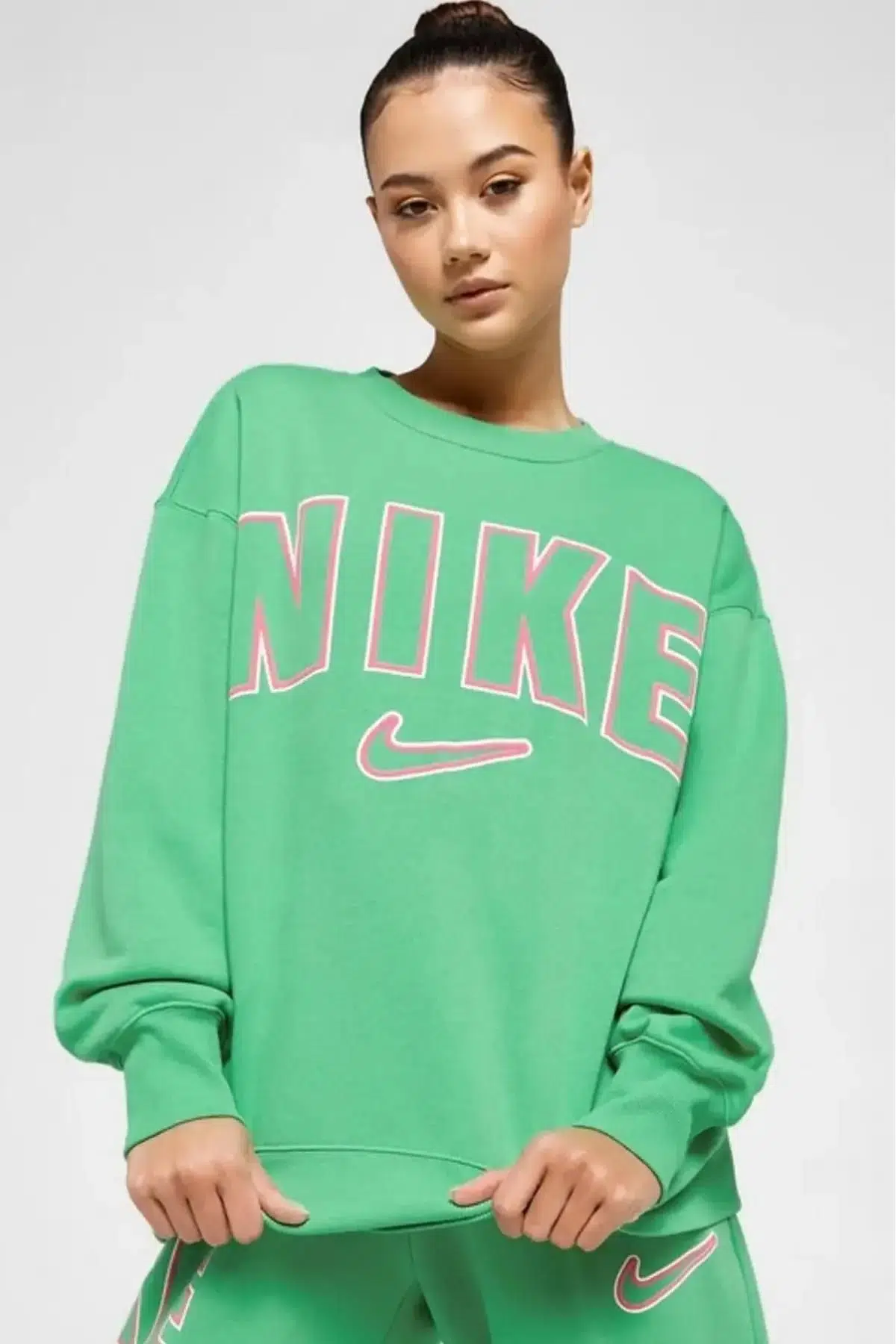 Nike Sportswear Phoenix Fleece Oversize Kesim Kadın Sweatshirt Yeşil
