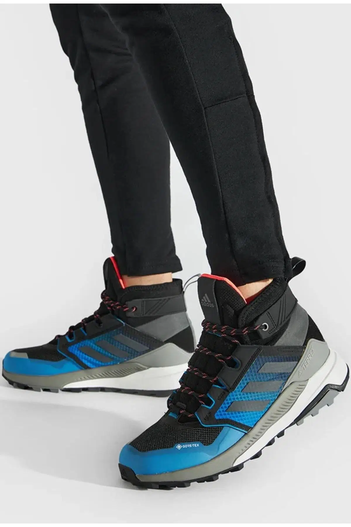 Adidas Trailmaker Mid Hiking Grotex Sneakers Bilekli Arazi Yürüyüş Ayakkabısı Mavi Sİyah