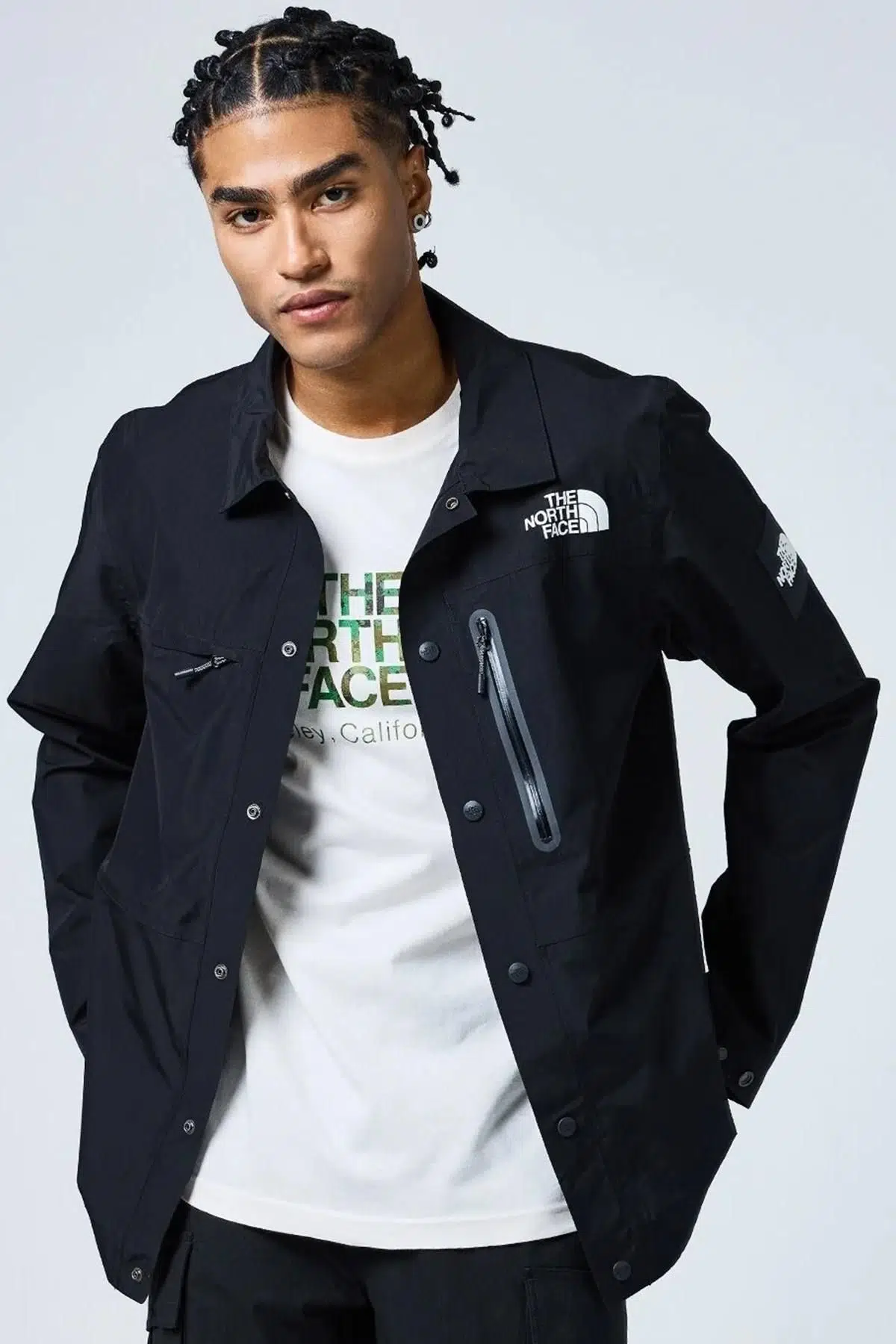 The North Face Men's Tech Overshirt Black Bol Kesim Erkek Ceket Gömlek Siyah