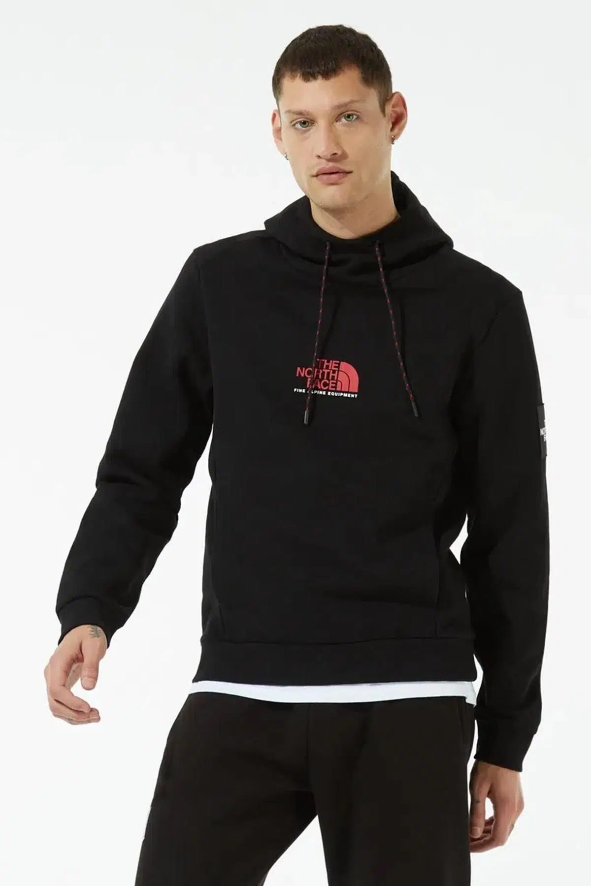 The North Face Fine Alpine Hoddie Kapüşonlu Erkek Sweatshirt Siyah