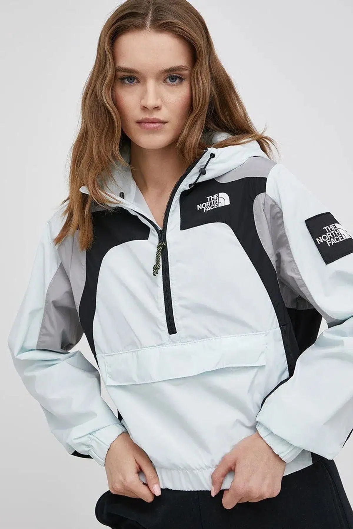 The North Face Women's Short Wind Jacket Kadın Kapüşonlu Kısa Rüzgar Ceketi Mavi