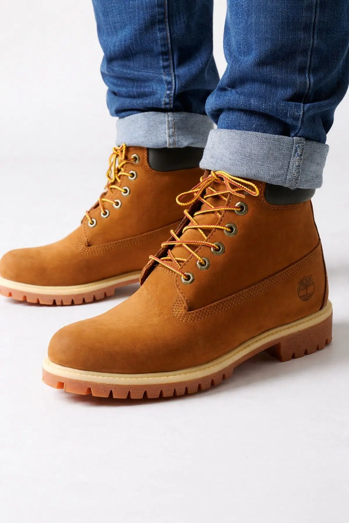 Timberland Premium 6 in Waterproff Boot Rust Nubuck Hakiki Deri Su geçirmez Erkek Bot Tarçın