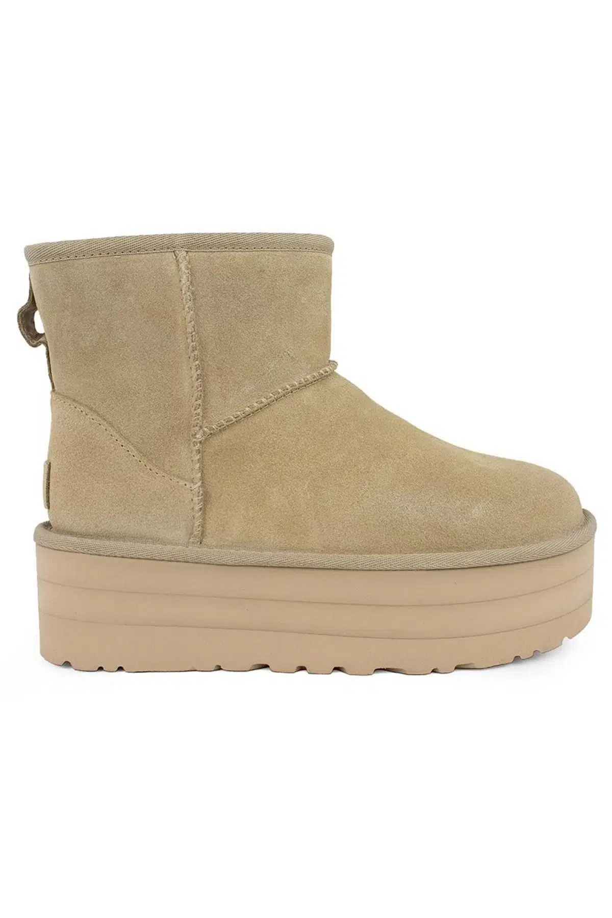 UGG Women's Classic Mini Paltform Boots Kadın Hakiki Süet Deri Bilekli Bot Hardal